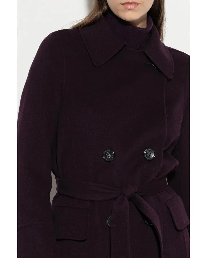 Luisa Cerano Double Face Wool Trench Coat