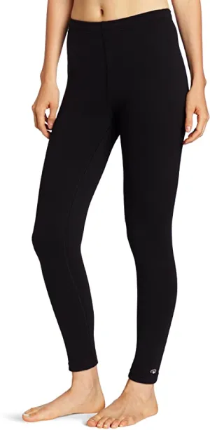 New Champion Duofold Women's Heavy Weight Double Layer Thermal Leggings, Black, Sz S!