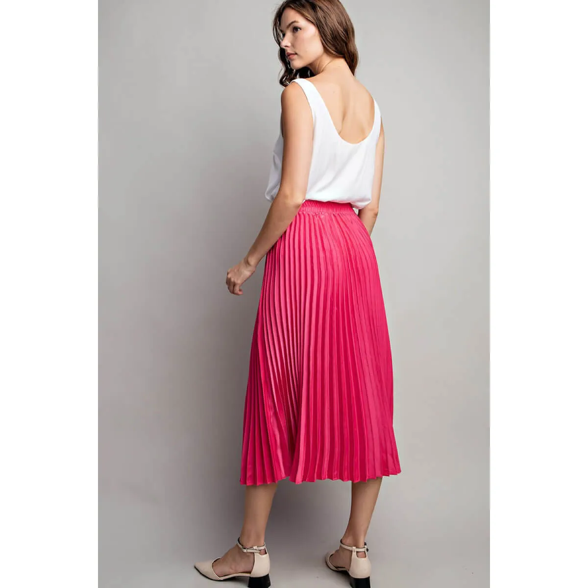 Pleated Midi Skirt