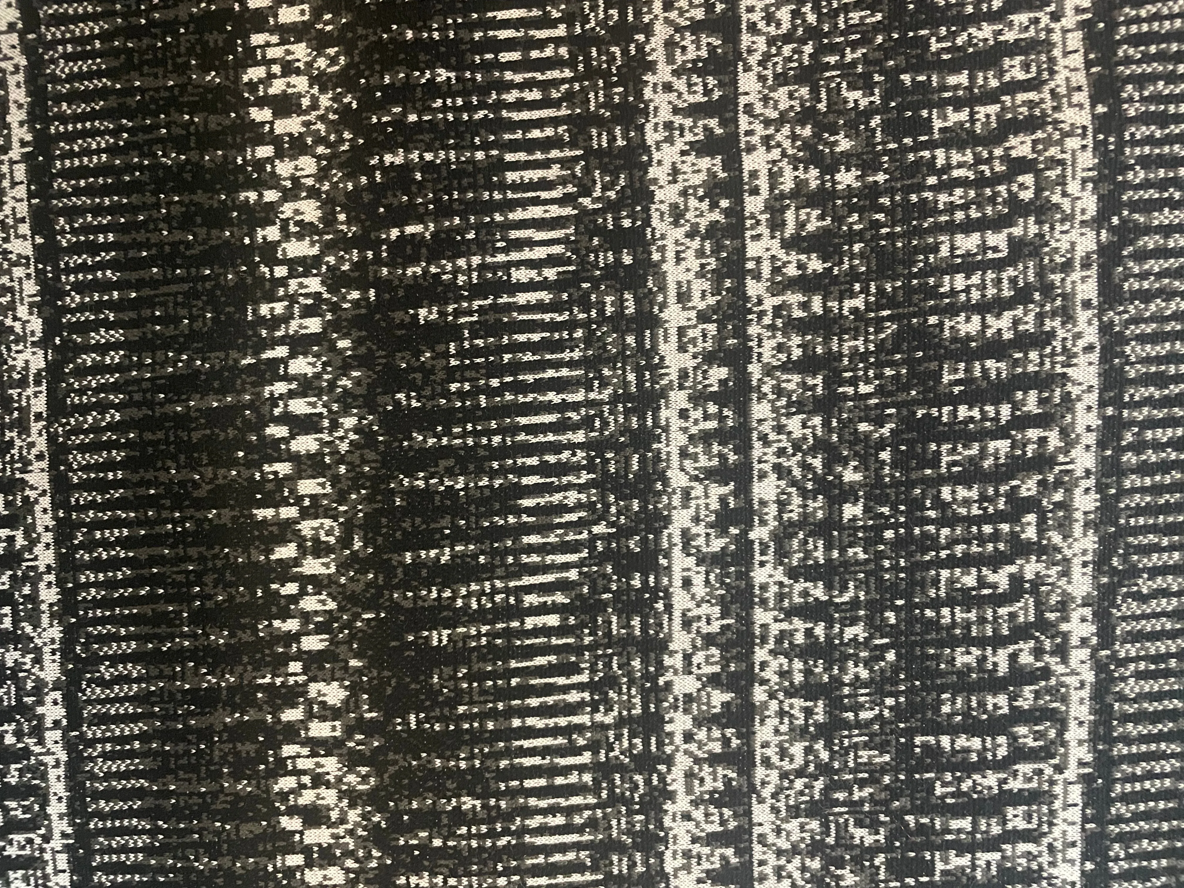 Printed Poly / Rayon French Terry - Green, Black, White