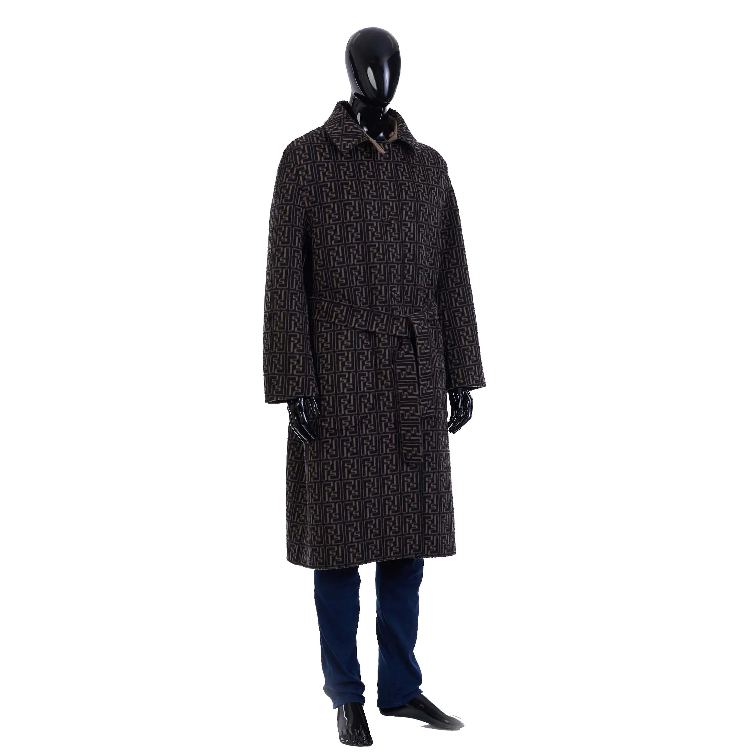 Reversible Beige Wool Trench Coat
