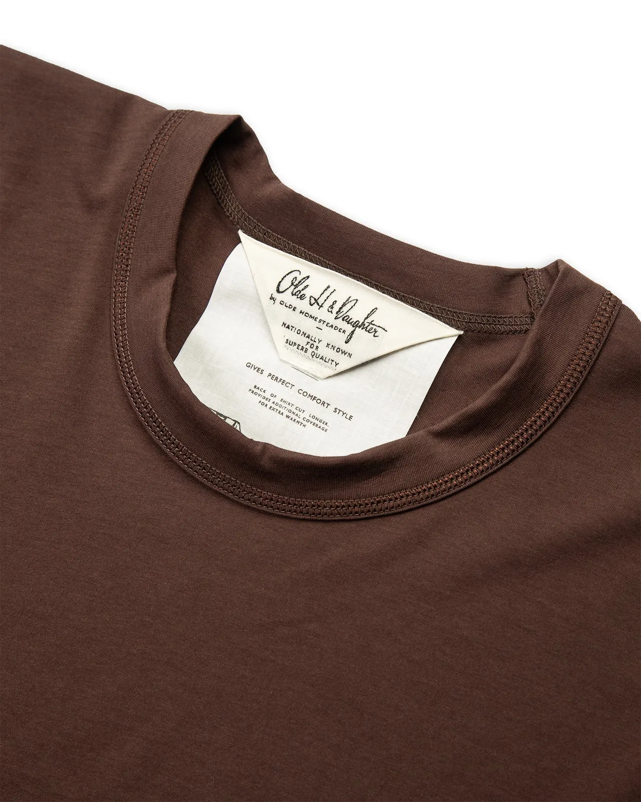 Suvin Plain Stitch Crewneck L/S - Black Coffee