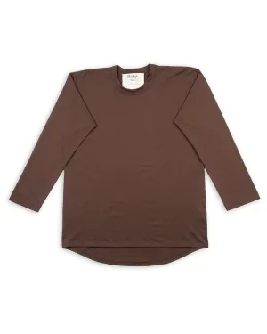 Suvin Plain Stitch Crewneck L/S - Black Coffee
